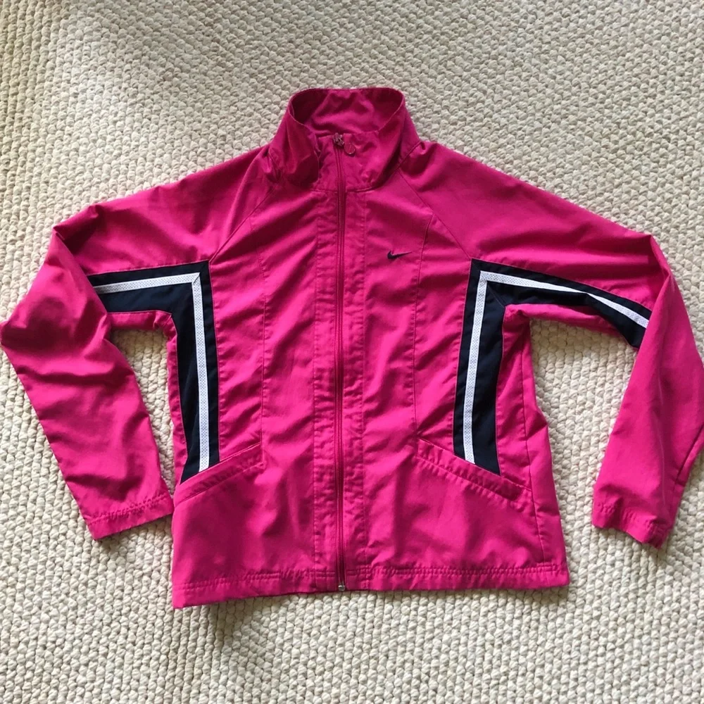 Vintage Nike Pink Navy Women’s Track Suit Jacket & Pant SET - Picture 2 of 8